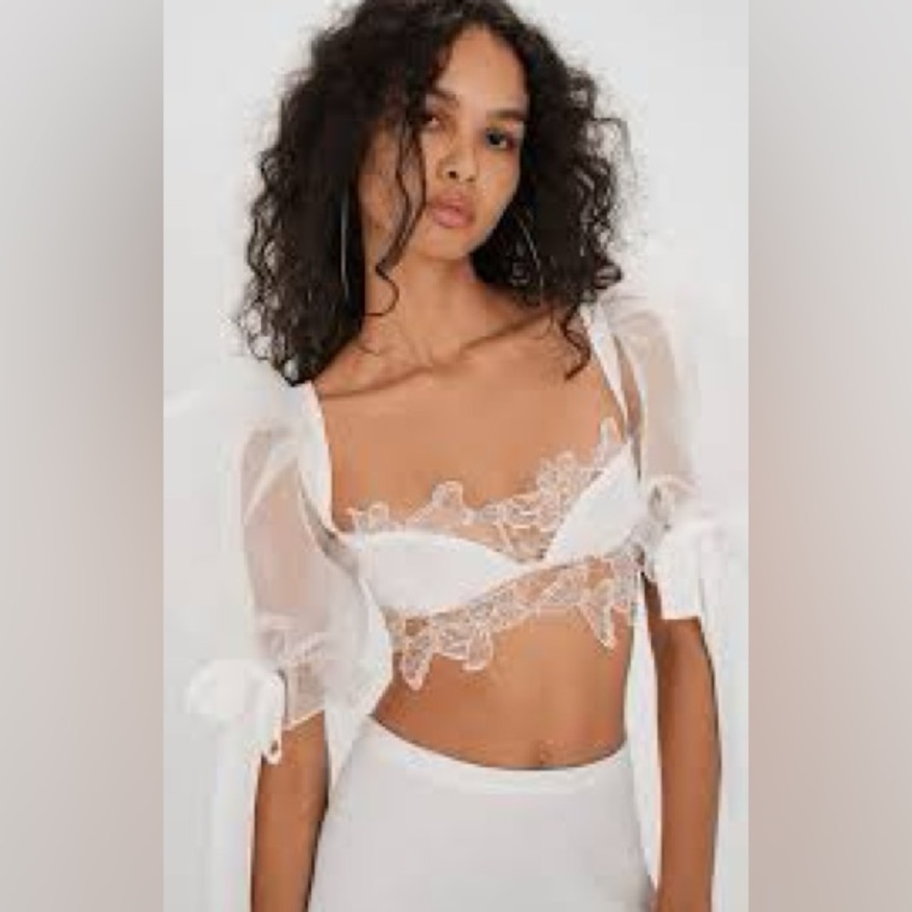For Love and Lemons butterfly Caroline Crop top